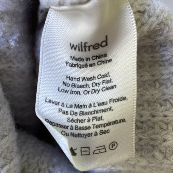 WILFRED ARITZIA sweater size XXS grey knit tunic sleeveless Italian yarn - Picture 8 of 8